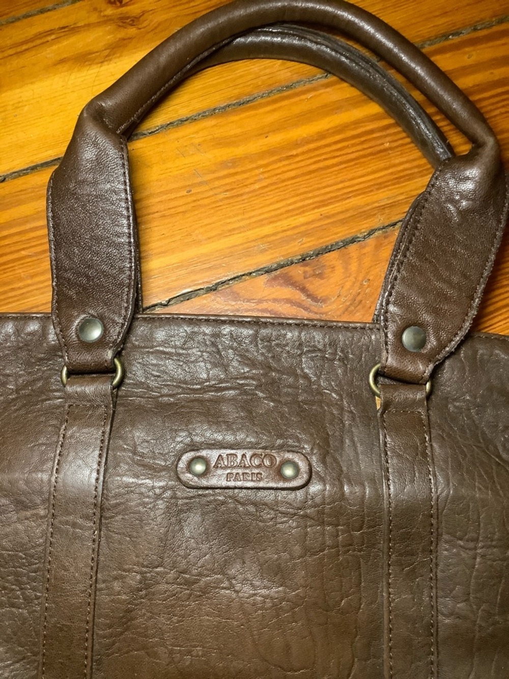 NWOT Y2K VTG Abaco Paris Leather Satchel - Picture 11 of 16